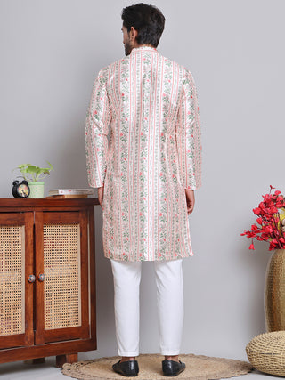 Digital Printed Straight Kurta Set For Men