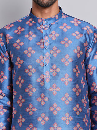 Digital Printed Straight Kurta Set For Men