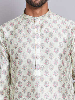 Digital Printed Straight Kurta Set For Men