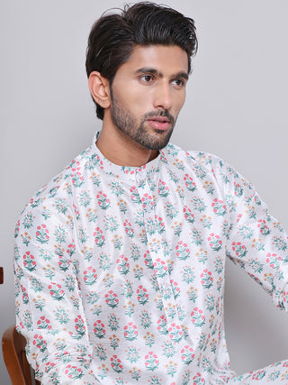 Digital Printed Straight Kurta Set For Men