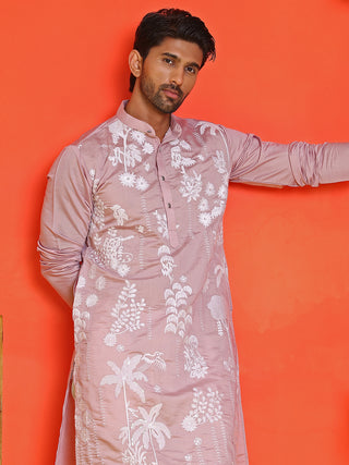 Embroidered Straight Kurta Pyjama Set