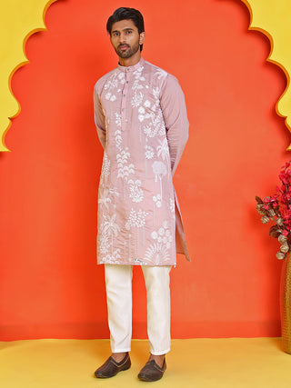 Embroidered Straight Kurta Pyjama Set