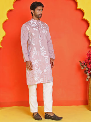 Embroidered Straight Kurta Pyjama Set