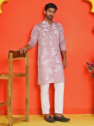 Embroidered Straight Kurta Pyjama Set
