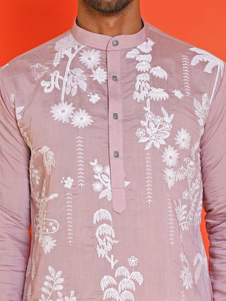 Embroidered Straight Kurta Pyjama Set