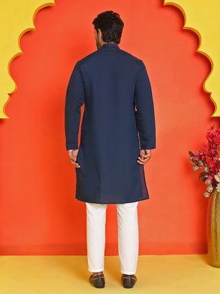 Embroidered Straight Kurta Pyjama Set