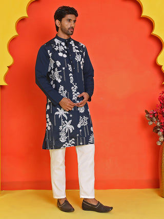 Embroidered Straight Kurta Pyjama Set