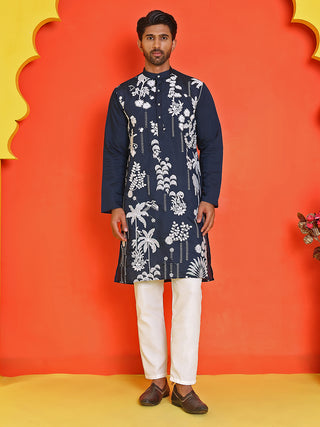 Embroidered Straight Kurta Pyjama Set