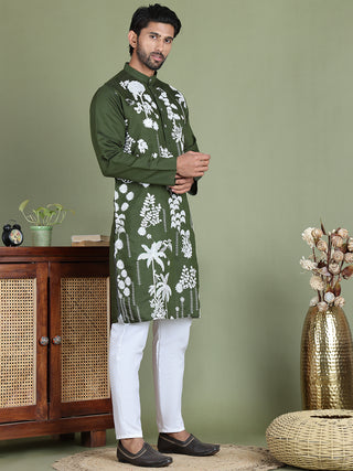 Embroidered Straight Kurta Pyjama Set