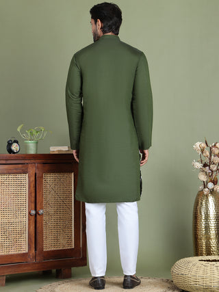 Embroidered Straight Kurta Pyjama Set