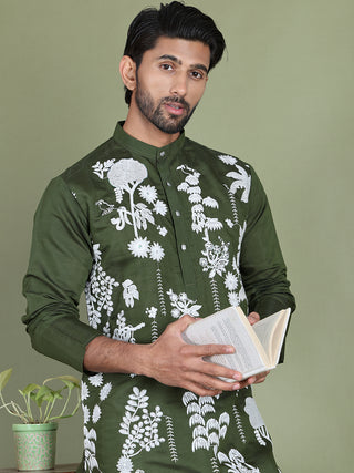 Embroidered Straight Kurta Pyjama Set