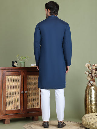 Embroidered Straight Kurta Pyjama Set