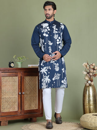 Embroidered Straight Kurta Pyjama Set