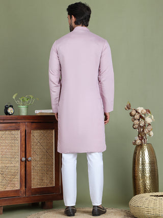 Embroidered Straight Kurta Pyjama Set