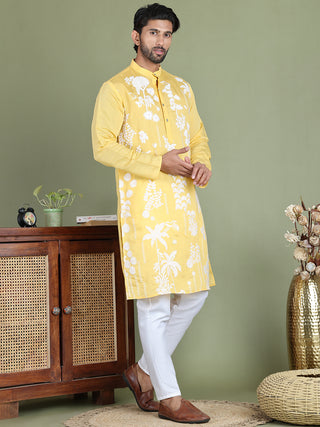 Embroidered Straight Kurta Pyjama Set