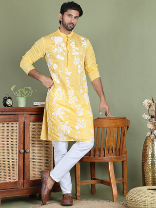 Embroidered Straight Kurta Pyjama Set