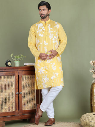 Embroidered Straight Kurta Pyjama Set