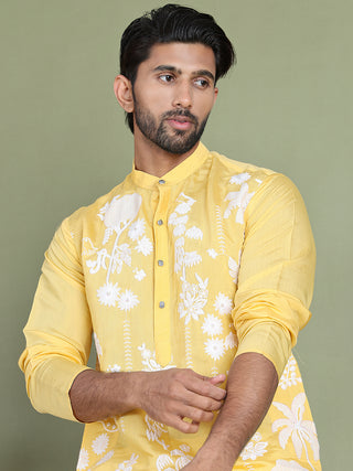 Embroidered Straight Kurta Pyjama Set