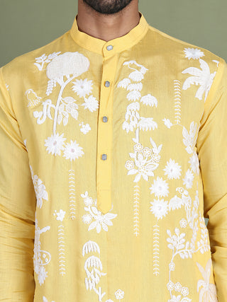 Embroidered Straight Kurta Pyjama Set