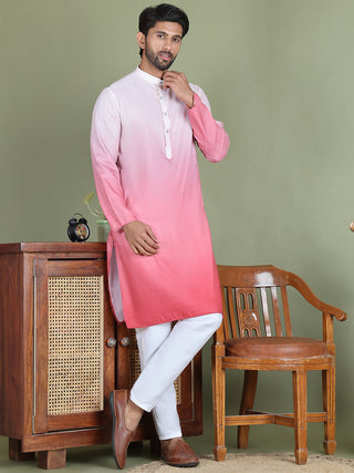 Sequins and Ombre Design Kurta Pyjama Set For Men