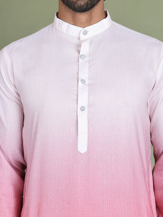 Sequins and Ombre Design Kurta Pyjama Set For Men