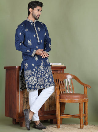 Floral Embroidered and Sequins Kurta Set