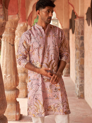 Floral Embroidered Straight Kurta Set