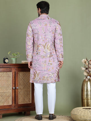 Floral Embroidered Straight Kurta Set