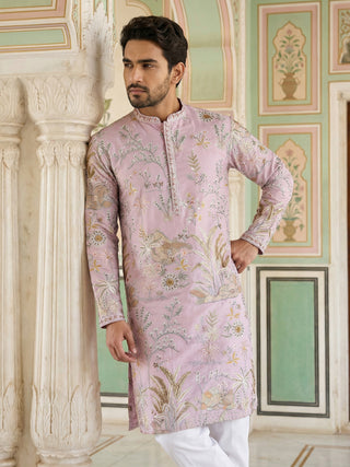 Floral Embroidered Straight Kurta Set
