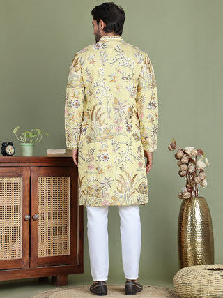 Floral Embroidered Straight Kurta Set