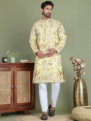 Floral Embroidered Straight Kurta Set