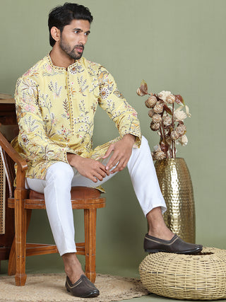 Floral Embroidered Straight Kurta Set