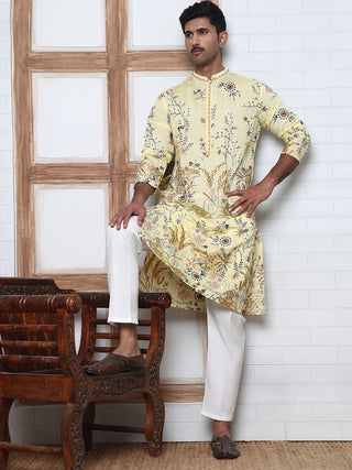 Floral Embroidered Straight Kurta Set