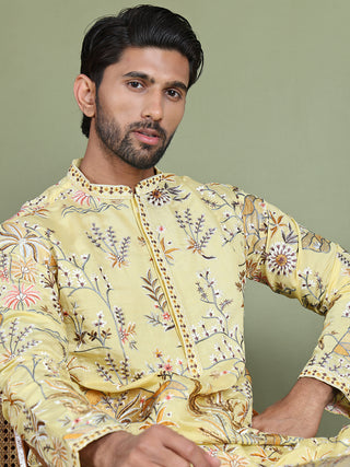 Floral Embroidered Straight Kurta Set