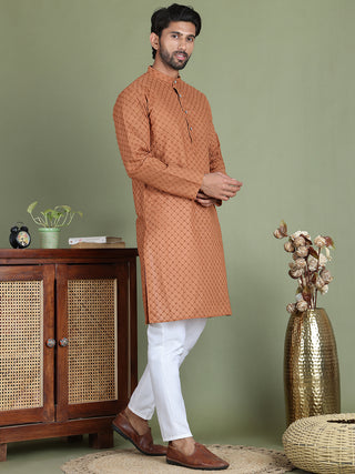 Chikankari Pure Cotton Kurta with Churidar