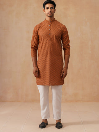Chikankari Pure Cotton Kurta with Churidar