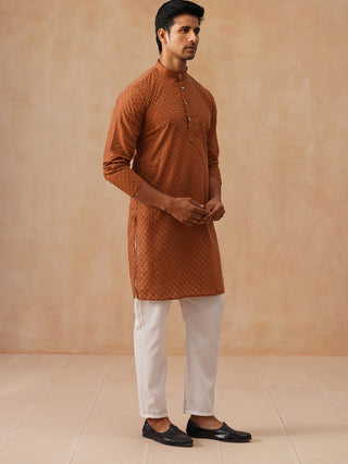 Chikankari Pure Cotton Kurta with Churidar