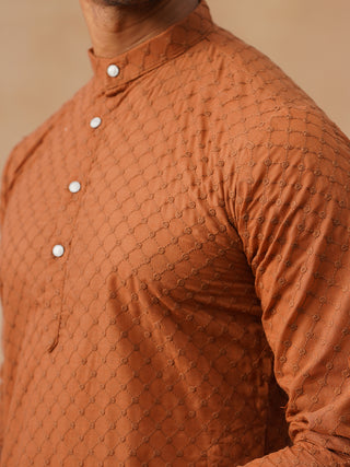 Chikankari Pure Cotton Kurta with Churidar
