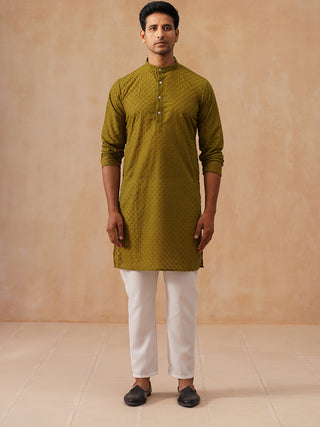 Chikankari Pure Cotton Kurta with Churidar