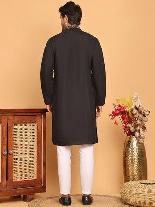 Men's Sequins Embroidered Kurta With Pyjama