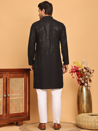 Embroidered & Sequence Kurta Pyjama for Men