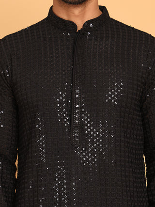 Embroidered & Sequence Kurta Pyjama for Men