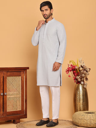 Embroidered & Sequence Kurta Pyjama for Men