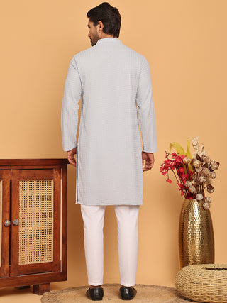 Embroidered & Sequence Kurta Pyjama for Men