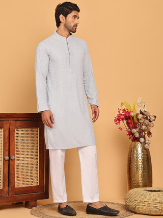 Embroidered & Sequence Kurta Pyjama for Men