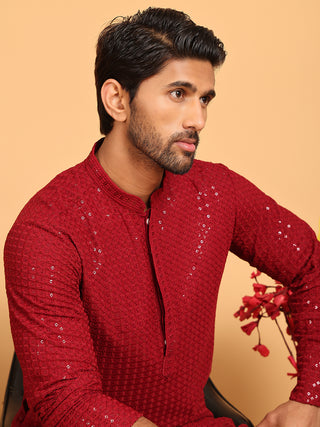 Embroidered & Sequence Kurta Pyjama for Men