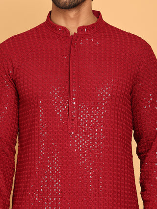 Embroidered & Sequence Kurta Pyjama for Men