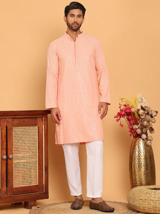 Embroidered & Sequence Kurta Pyjama for Men