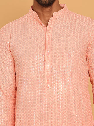 Embroidered & Sequence Kurta Pyjama for Men