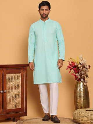Embroidered & Sequence Kurta Pyjama for Men